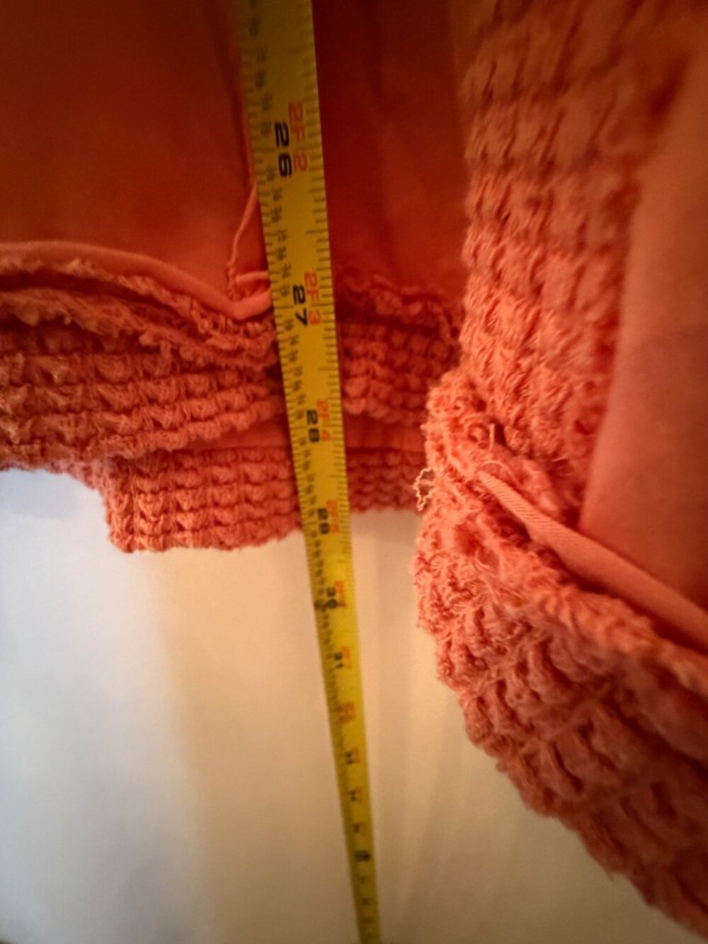 POL Coral Mixed Texture Crochet Boho Tunic L - Picture 3 of 4